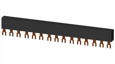 3RV1915-1DB§3-phase busbars Modular spacing 45 mm for 5 switches Fork shape connections