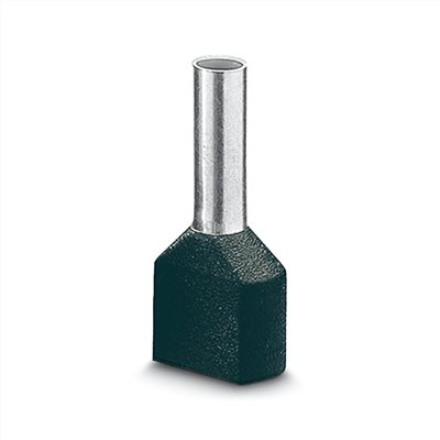 3200823§冷壓頭 - 軟性導線最大截面積 1.5mm²-AI-TWIN 2X 1,5 - 8 BK