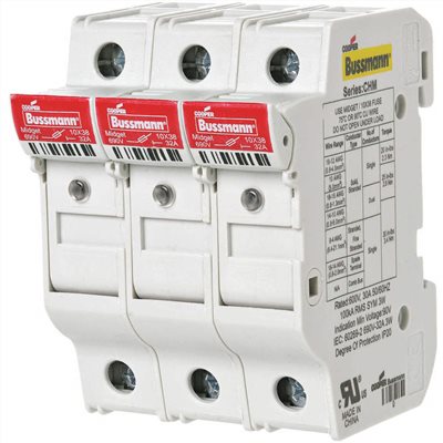 CHM 保險絲座§CHM modular DIN-Rail mount holders for 10*38mm² fuses